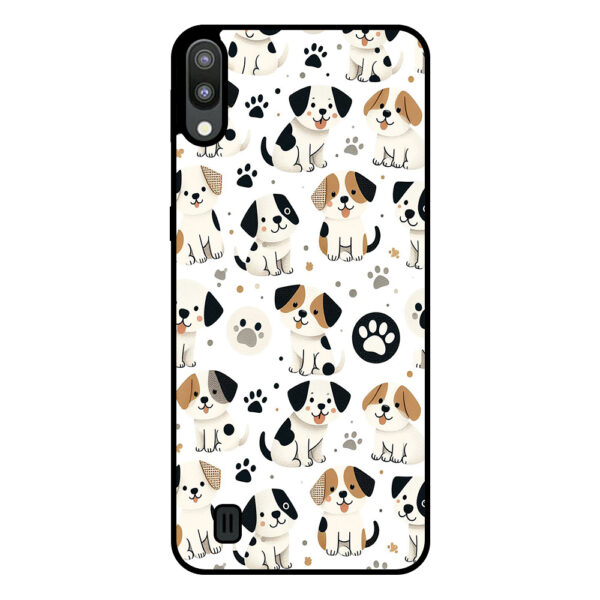 Samsung Galaxy M10 telefoonhoesje met honden opdruk