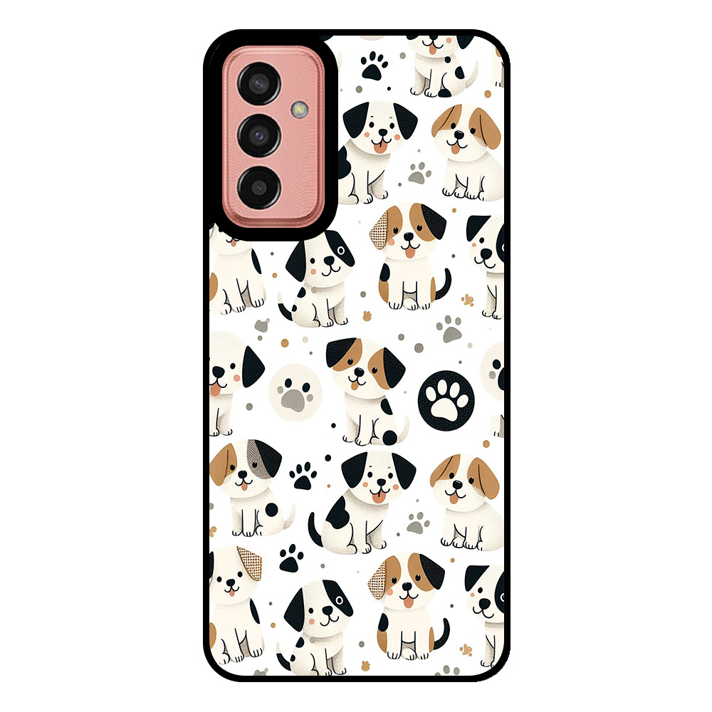 Samsung Galaxy M13 telefoonhoesje met honden opdruk