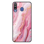 Samsung Galaxy M30 telefoonhoesje met roze marmer opdruk