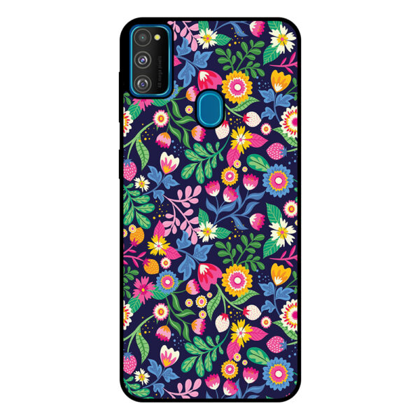 Samsung Galaxy M30s telefoonhoesje met bloemen opdruk