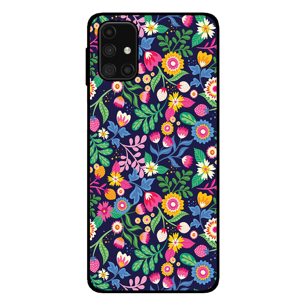 Samsung Galaxy M31s telefoonhoesje met bloemen opdruk