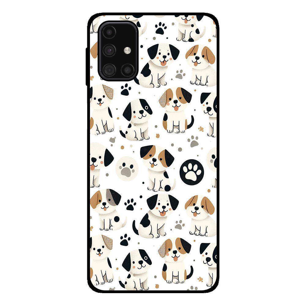 Samsung Galaxy M31s telefoonhoesje met honden opdruk