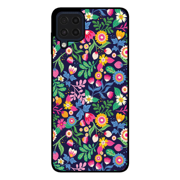 Samsung Galaxy M32 4G telefoonhoesje met bloemen opdruk