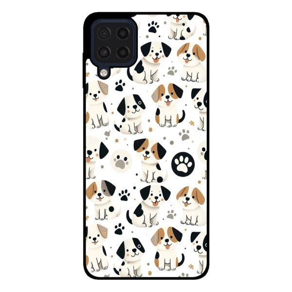 Samsung Galaxy M32 4G telefoonhoesje met honden opdruk