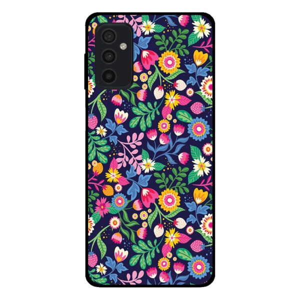 Samsung Galaxy M52 5G telefoonhoesje met bloemen opdruk