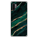 Samsung Galaxy Note 10 Plus telefoonhoesje met groen goud marmer opdruk