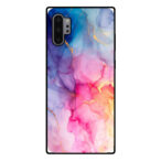 Samsung Galaxy Note 10 Plus telefoonhoesje met regenboog marmer opdruk