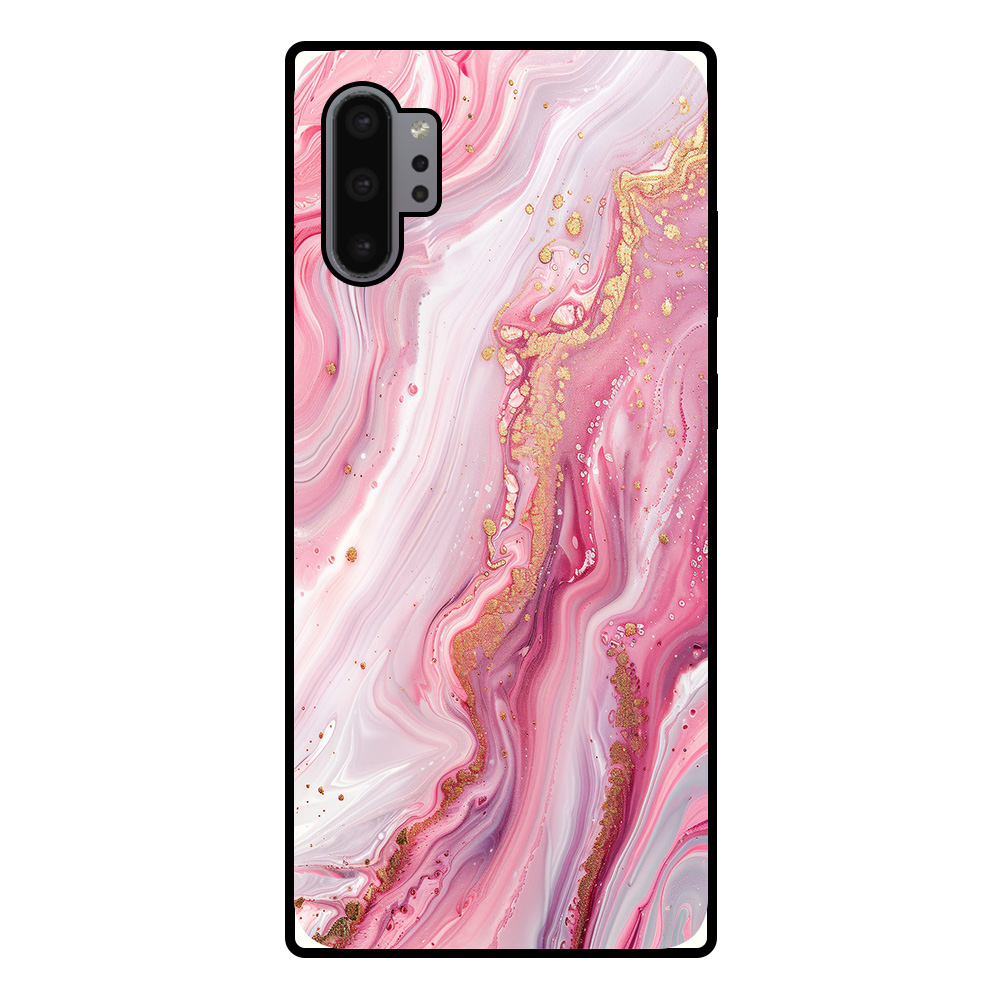 Samsung Galaxy Note 10 Plus telefoonhoesje met roze marmer opdruk