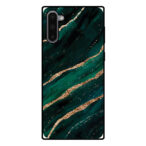 Samsung Galaxy Note 10 telefoonhoesje met groen goud marmer opdruk