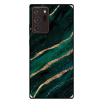 Samsung Galaxy Note 20 Ultra telefoonhoesje met groen goud marmer opdruk