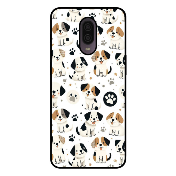 OnePlus 6T telefoonhoesje met honden opdruk