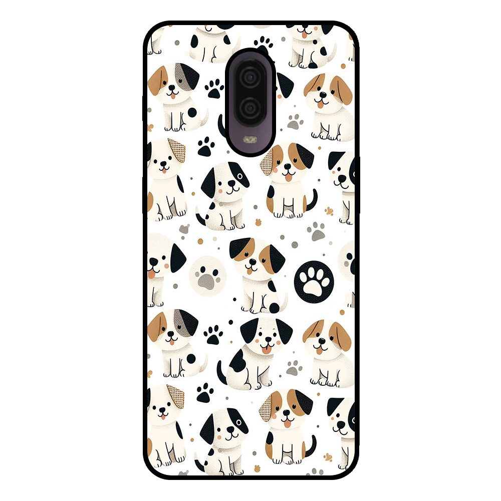 OnePlus 6T telefoonhoesje met honden opdruk