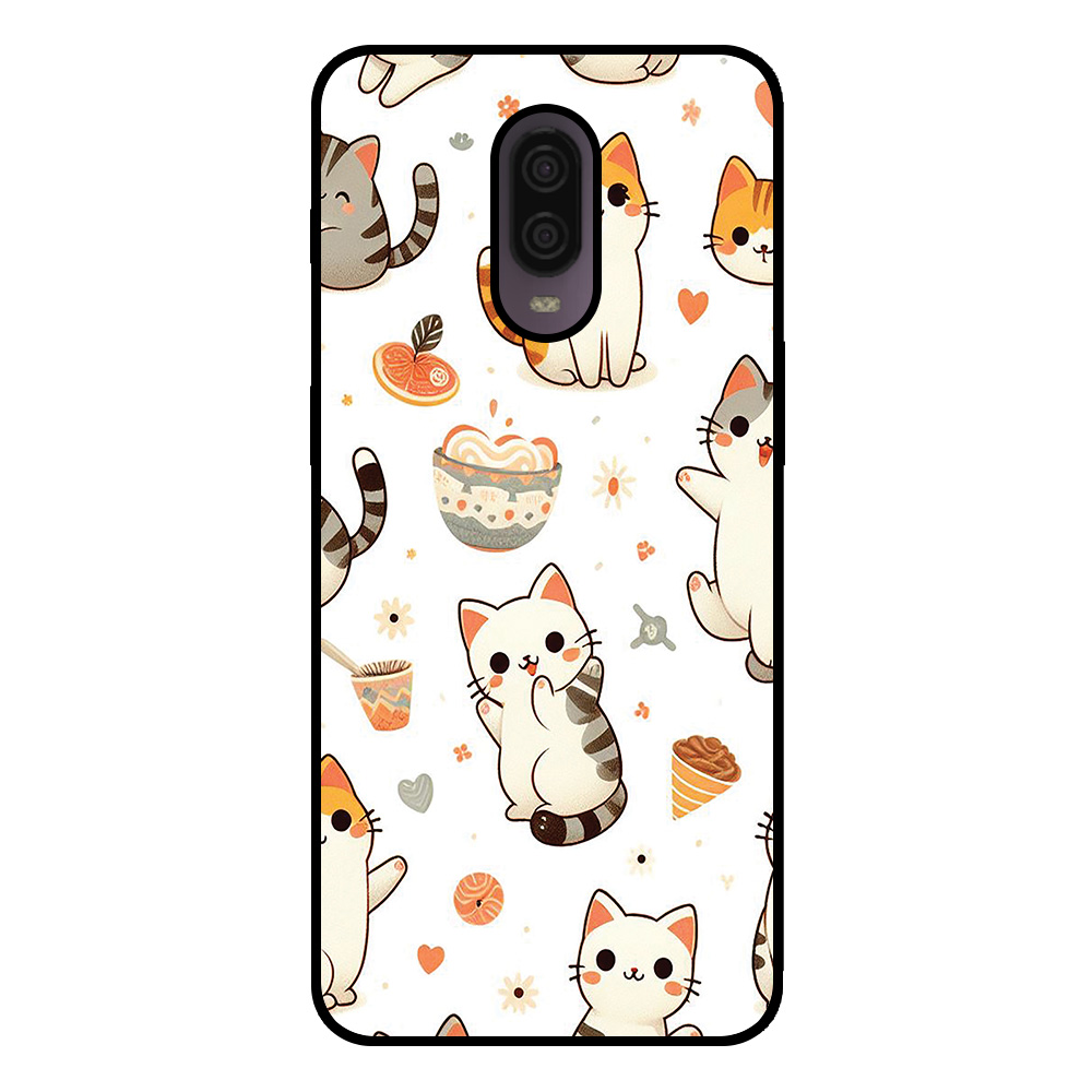 OnePlus 6T telefoonhoesje met katten opdruk