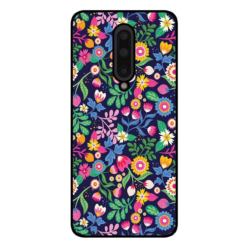 OnePlus 7 Pro telefoonhoesje met bloemen opdruk