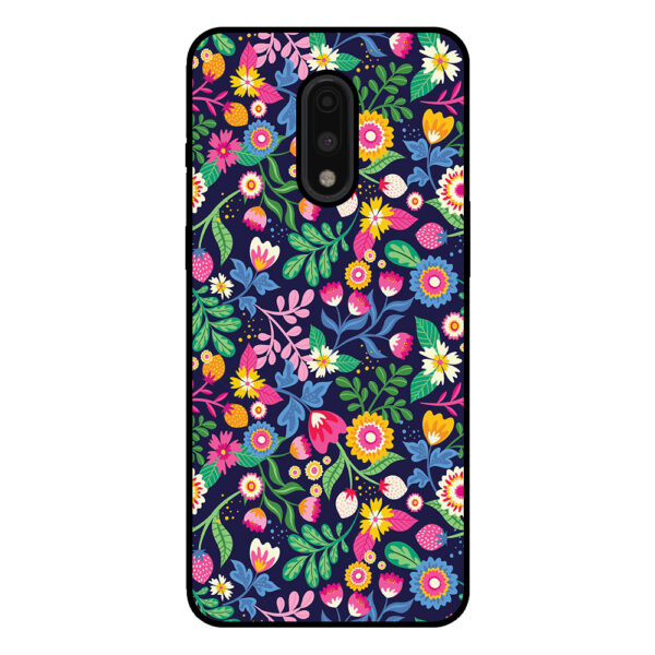 OnePlus 7 telefoonhoesje met bloemen opdruk