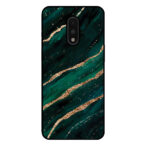 OnePlus 7 telefoonhoesje met groen goud marmer opdruk