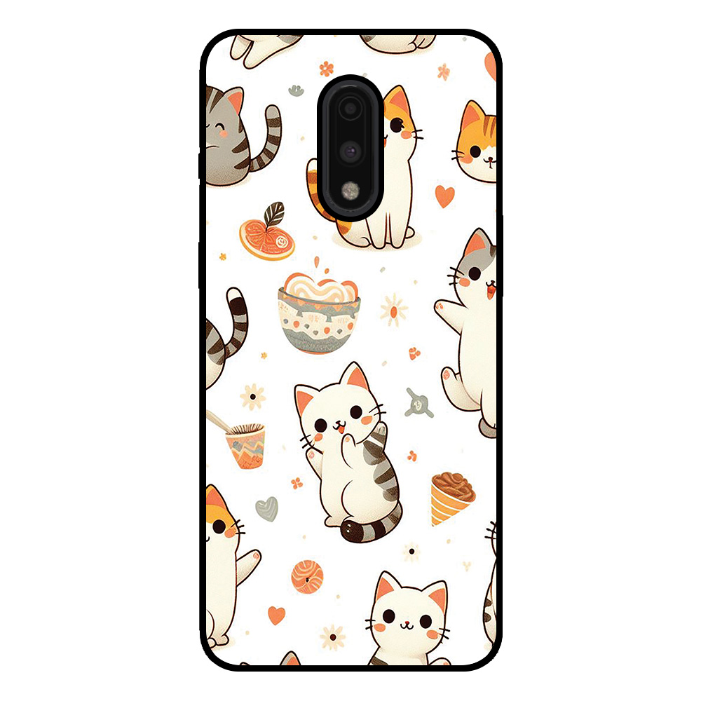 OnePlus 7 telefoonhoesje met katten opdruk