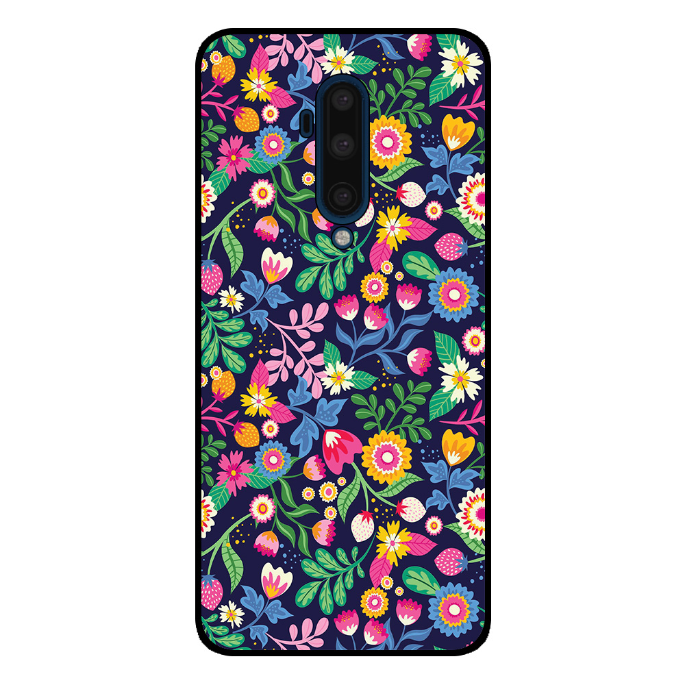 OnePlus 7T Pro telefoonhoesje met bloemen opdruk