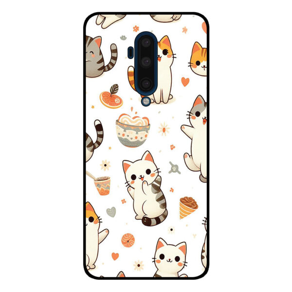 OnePlus 7T Pro telefoonhoesje met katten opdruk