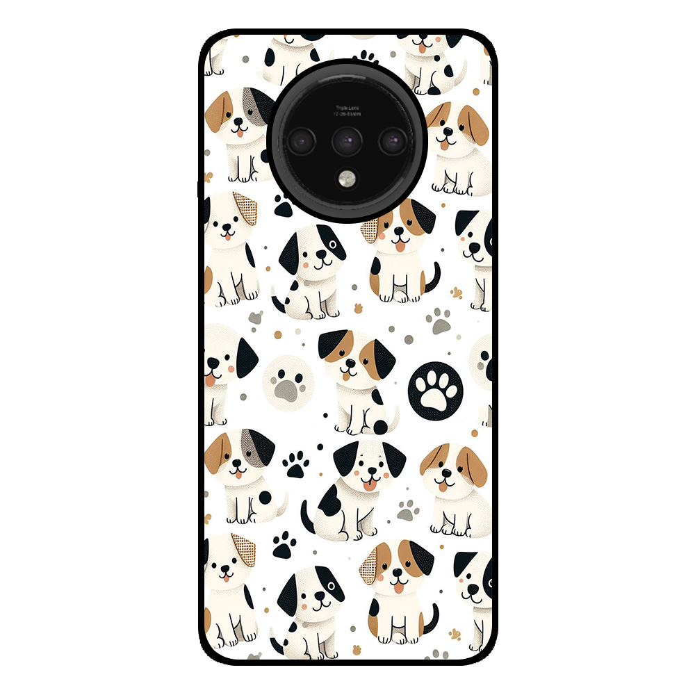 OnePlus 7T telefoonhoesje met honden opdruk