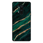 OnePlus 8 Pro telefoonhoesje met groen goud marmer opdruk