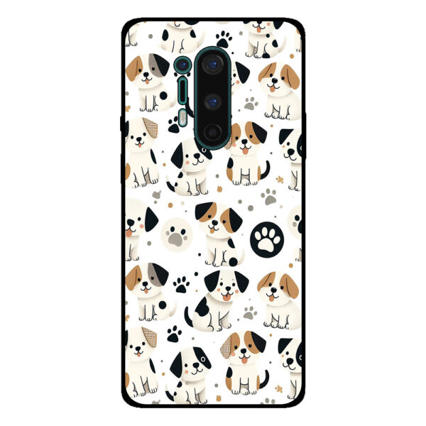 OnePlus 8 Pro telefoonhoesje met honden opdruk