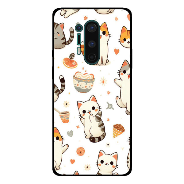 OnePlus 8 Pro telefoonhoesje met katten opdruk