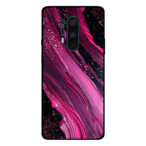 OnePlus 8 Pro telefoonhoesje met paars roze marmer opdruk