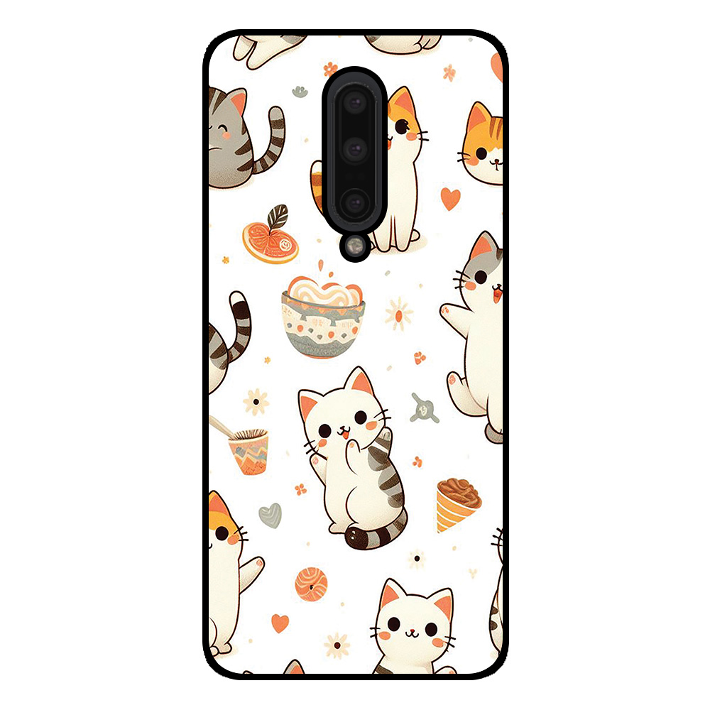 OnePlus 8 telefoonhoesje met katten opdruk