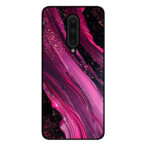 OnePlus 8 telefoonhoesje met paars roze marmer opdruk