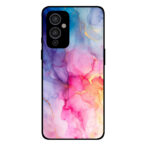 OnePlus 9 telefoonhoesje met regenboog marmer opdruk