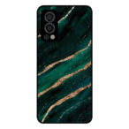 OnePlus Nord 2 5G telefoonhoesje met groen goud marmer opdruk