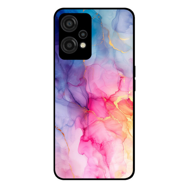 OnePlus Nord CE 2 Lite telefoonhoesje met regenboog marmer opdruk