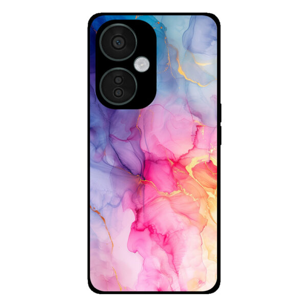 OnePlus Nord CE 3 Lite telefoonhoesje met regenboog marmer opdruk