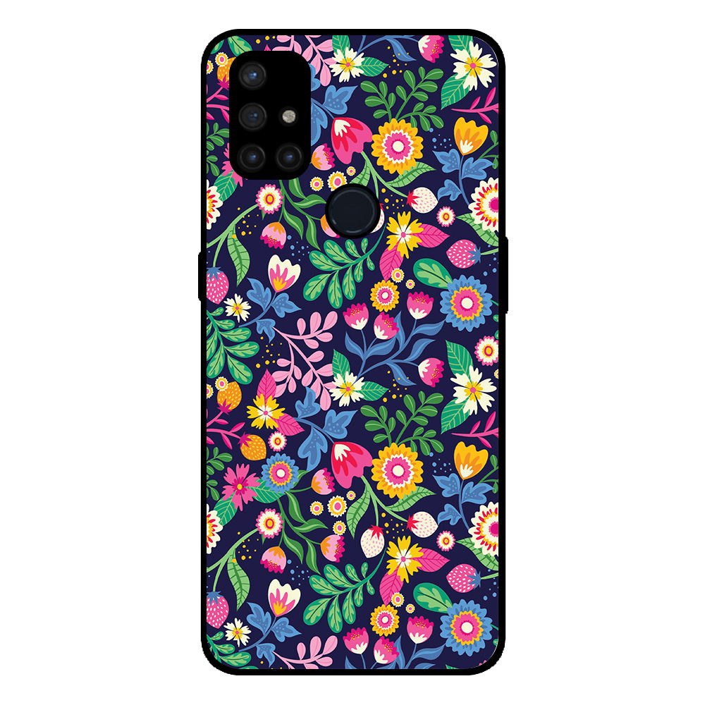 OnePlus Nord N10 5G telefoonhoesje met bloemen opdruk