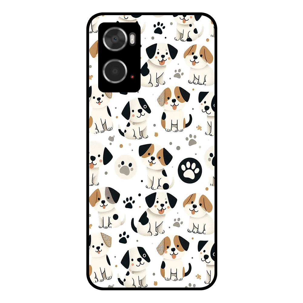 Oppo A36-A76-A96 telefoonhoesje met honden opdruk