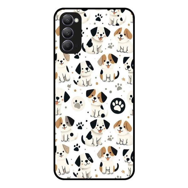 Oppo Reno4 5G telefoonhoesje met honden opdruk