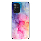 Oppo Reno5 Z telefoonhoesje met regenboog marmer opdruk