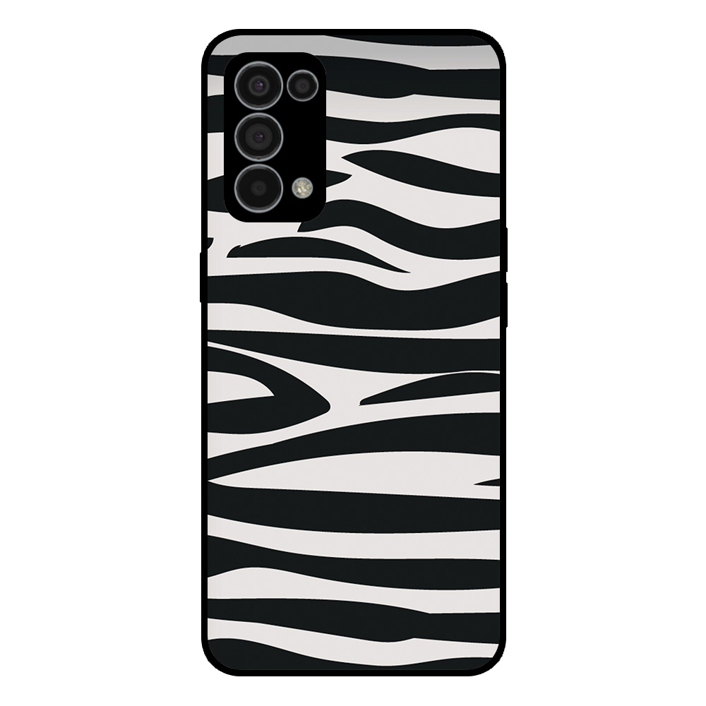 Oppo Reno5 telefoonhoesje met zebra opdruk