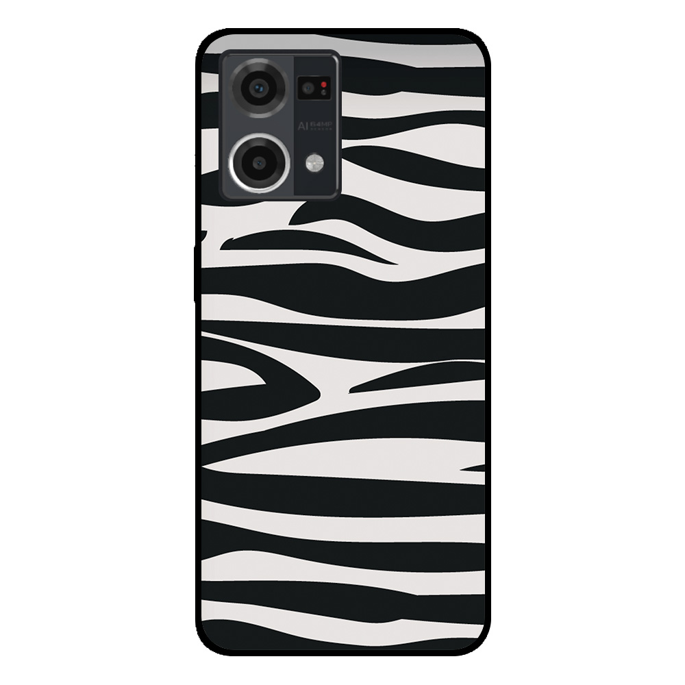 Oppo Reno7 4G telefoonhoesje met zebra opdruk