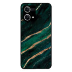 Oppo Reno8 4G telefoonhoesje met groen goud marmer opdruk