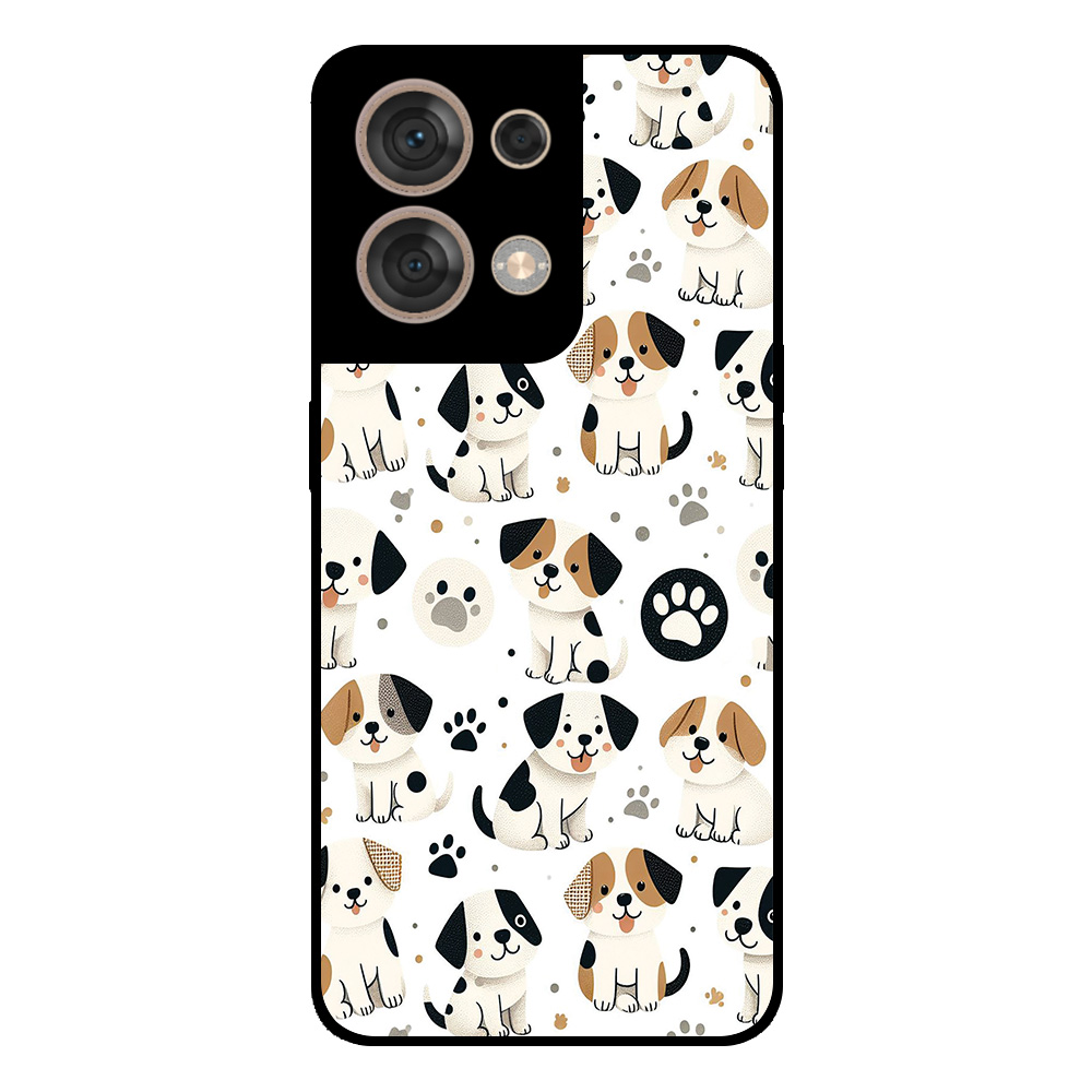 Oppo Reno8 5G telefoonhoesje met honden opdruk