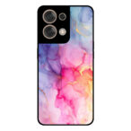 Oppo Reno8 5G telefoonhoesje met regenboog marmer opdruk