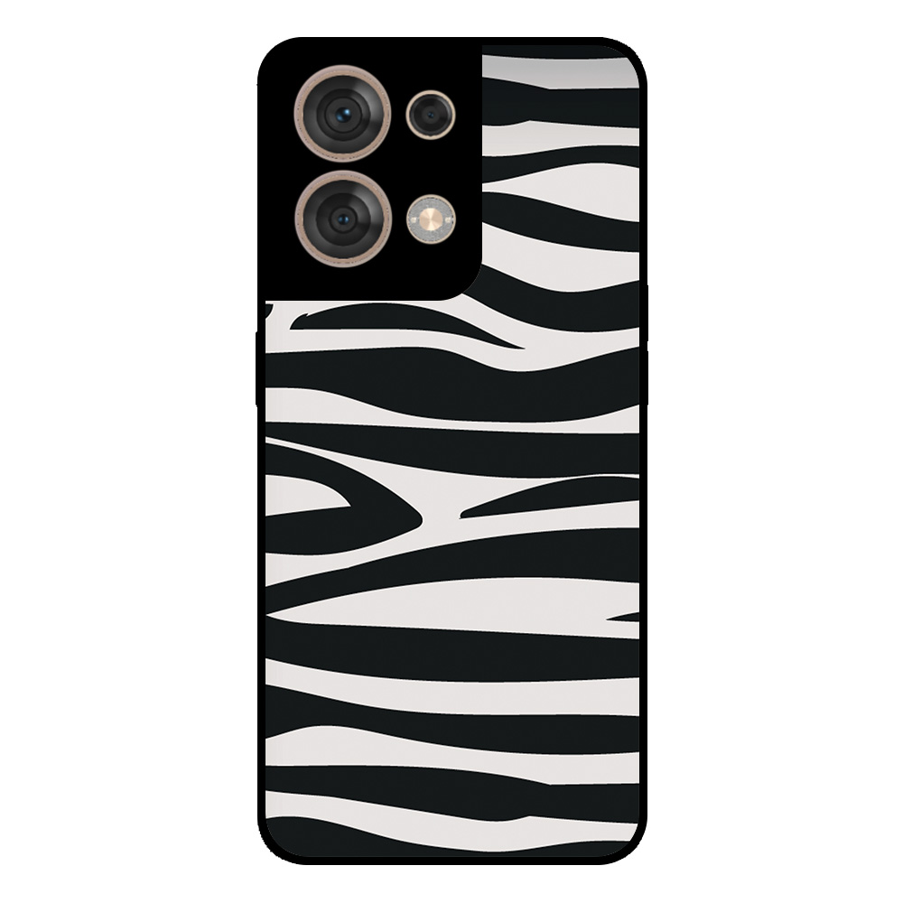 Oppo Reno8 5G telefoonhoesje met zebra opdruk