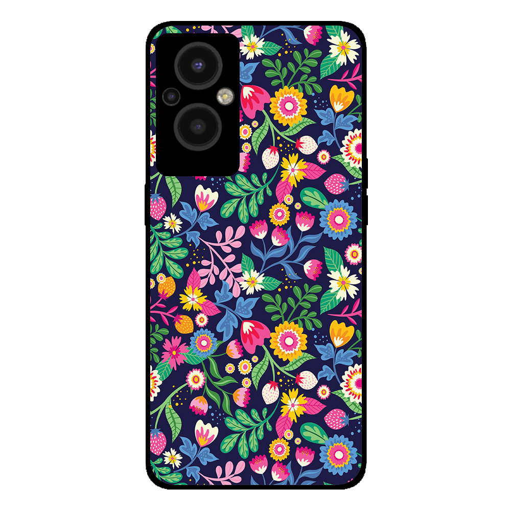 Oppo Reno8 Lite telefoonhoesje met bloemen opdruk