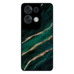 Oppo Reno8 Pro telefoonhoesje met groen goud marmer opdruk