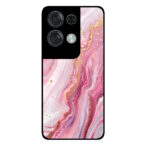 Oppo Reno8 Pro telefoonhoesje met roze marmer opdruk