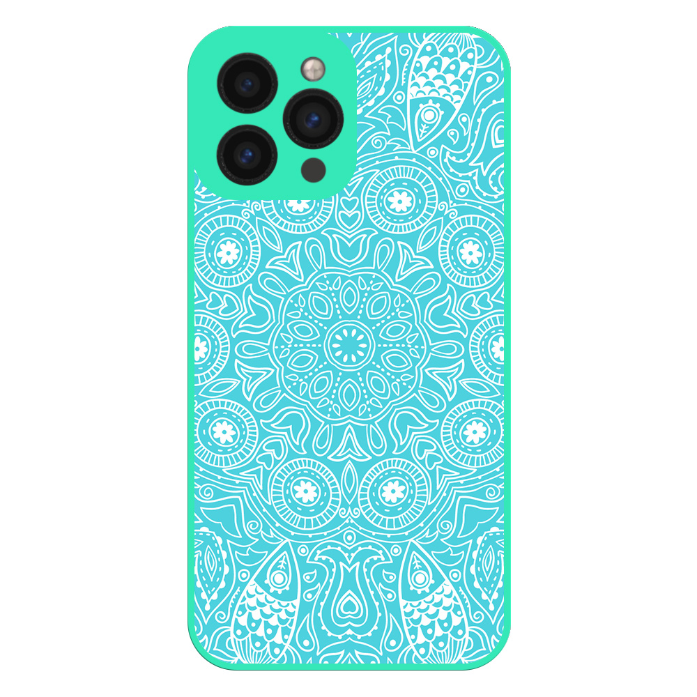 iPhone 11 Pro Max hoesje met mandala design turqoise