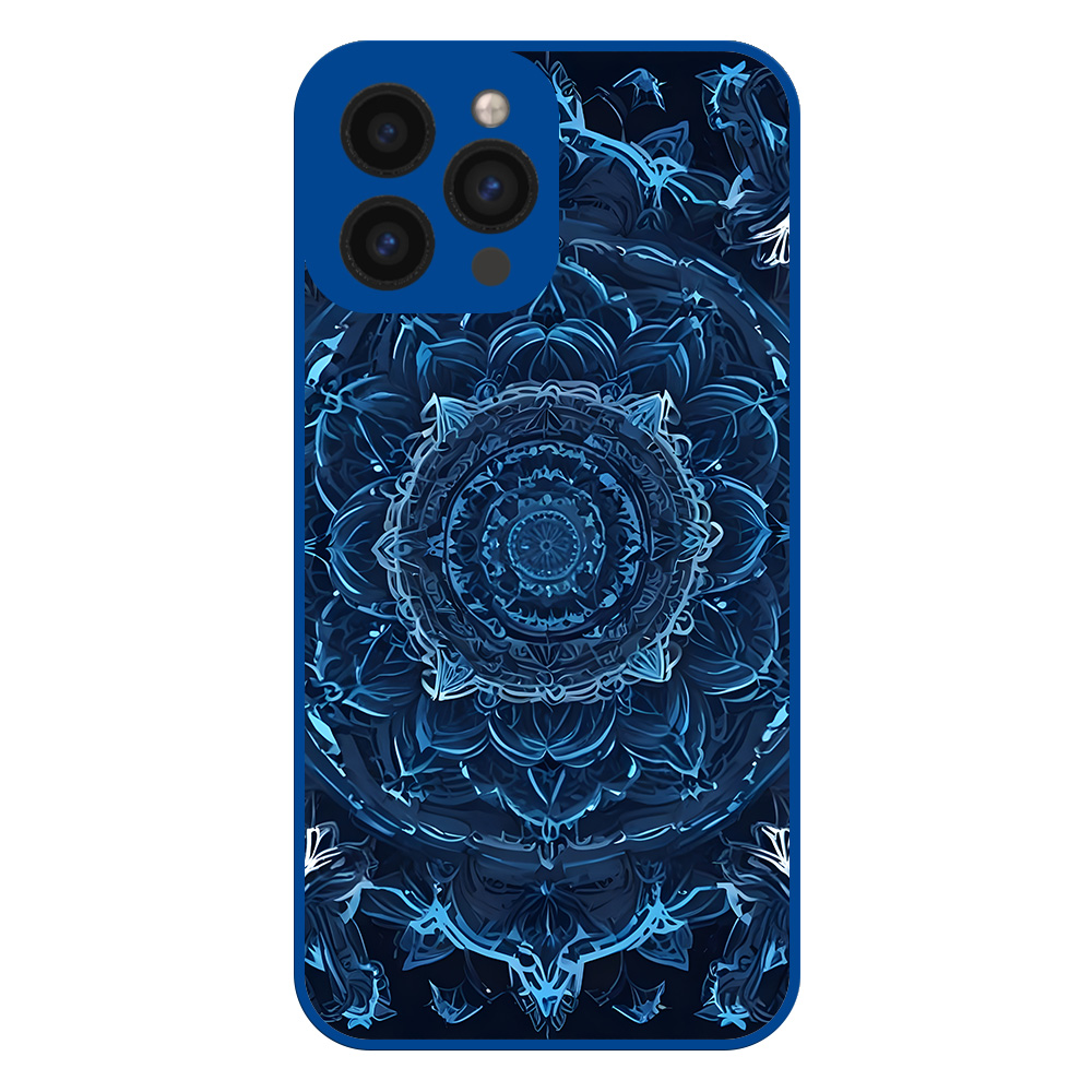 iPhone 11 Pro hoesje met mandala design donkerblauw