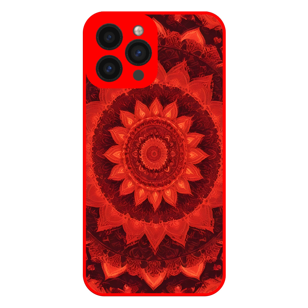 iPhone 11 Pro hoesje met mandala design rood